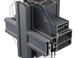 Aluminum profiles for building facade ventilation glass curtain wall