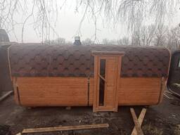 Баня Квадро-бочка BADEFFAS 5.0м на 2 пом.