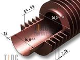 Copper Ribbed Tubes (finned pipe) 19x1.5x25 - photo 1