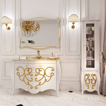 Furniture set, cabinet, sink, mirror