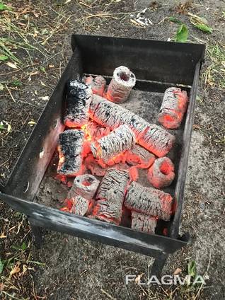 Eco Briquettes set for barbeque