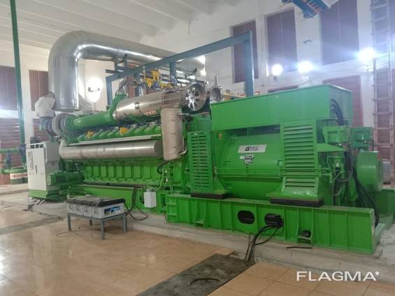Natural gas genset JENBACHER JMS 620 GS-N. L 3200 kW 50 Hz with CHP module