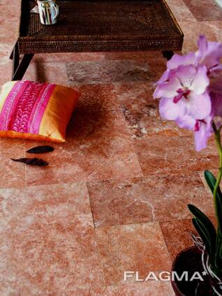 Red travertine