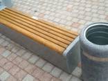 Street furniture from marble stone