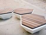 Street furniture from marble stone